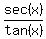 sec%28x%29%2Ftan%28x%29