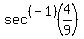 sec%5E%28-1%29%284%2F9%29