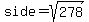 side+=+sqrt%28278%29