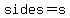 sides=s