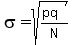 sigma=sqrt%28%28pq%29%2FN%29