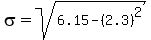 sigma=sqrt%286.15-%282.3%29%5E2%29