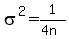 sigma%5E2+=+1%2F%284n%29
