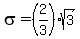 sigma+=+%282%2F3%29%2Asqrt%283%29