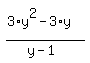 simplify_cartoon%28+%283%2Ay%5E2-3%2Ay%29%2F%28y-1%29+%29