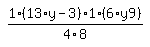 simplify_cartoon%28+1%2F4%2A%2813%2Ay-3%29%2A1%2F8%2A%286%2Ay9%29+%29
