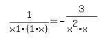 simplify_cartoon%28+1%2Fx1%2F%281%2Ax%29=-3%2F%28x%5E2%2Ax%29+%29