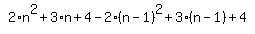 simplify_cartoon%28+2%2An%5E2%2B3%2An%2B4-2%2A%28n-1%29%5E2%2B3%2A%28n-1%29%2B4+%29