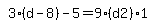 simplify_cartoon%28+3%2A%28d-8%29-5=9%2A%28d2%29%2A1+%29