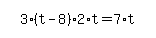 simplify_cartoon%28+3%2A%28t-8%29%2A2%2At=7%2At+%29