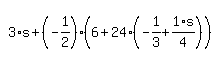 simplify_cartoon%28+3%2As%2B%28-1%2F2%29%2A%286%2B24%2A%28-1%2F3%2B1%2F4%2As%29%29+%29