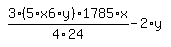 simplify_cartoon%28+3%2F4%2A%285%2Ax6%2Ay%29%2A1785%2F24%2Ax-2%2Ay+%29
