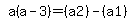 simplify_cartoon%28+a%28a-3%29=%28a2%29-%28a1%29+%29