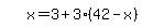 simplify_cartoon%28+x=3%2B3%2A%2842-x%29+%29