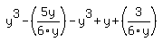 simplify_cartoon%28+y%5E3-%285y%2F6%2Fy%29-y%5E3%2By%2B%283%2F6%2Fy%29+%29