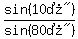 sin%28%2210%B0%22%29%2Fsin%28%2280%B0%22%29