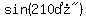 sin%28%22210%B0%22%29