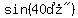 sin%28%2240%B0%22%29