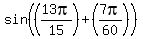 sin%28%2813pi%2F15%29%2B%287pi%2F60%29%29