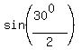 sin%28%2830%5E0%29%2F2%29