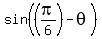 sin%28%28pi%2F6%29+-+theta%29