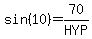 sin%2810%29=70%2FHYP