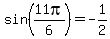 sin%2811pi%2F6%29=-1%2F2