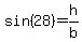 sin%2828%29+=+h%2Fb