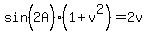 sin%282A%5E%22%22%29%2A%281%2Bv%5E2%29+=+2v