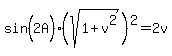 sin%282A%5E%22%22%29%2A%28sqrt%281%2Bv%5E2%29%29%5E2+=+2v