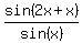 sin%282x%2Bx%29%2Fsin%28x%29