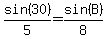 sin%2830%29%2F5+=+sin%28B%29%2F8