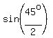 sin%2845%5Eo%2F2%29