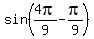 sin%284pi%2F9-pi%2F9%29