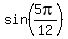 sin%285pi%2F12%29