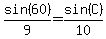 sin%2860%29%2F9=sin%28C%29%2F10
