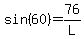 sin%2860%29+=+76%2FL