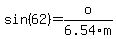 sin%2862%29=o%2F6.54m