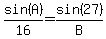 sin%28A%29%2F16=sin%2827%29%2FB