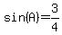 sin%28A%29=3%2F4
