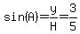 sin%28A%29=y%2FH=3%2F5