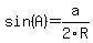 sin%28A%29+=+a%2F2R