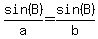 sin%28B%29%2Fa=sin%28B%29%2Fb