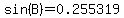 sin%28B%29=0.255319