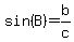 sin%28B%29=b%2Fc