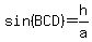 sin%28BCD%29+=+h%2Fa
