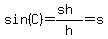 sin%28C%29=%28sh%29%2Fh=s