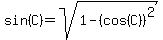 sin%28C%29=sqrt%281-%28cos%28C%29%29%5E2%29