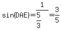 sin%28DAE%29=1%2F%285%2F3%29=3%2F5