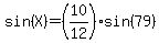 sin%28X%29=%2810%2F12%29sin%2879%29